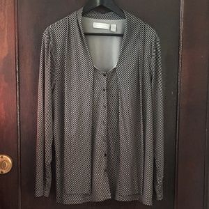 Liz Claiborne - Blouse - Button up - Black - 3x